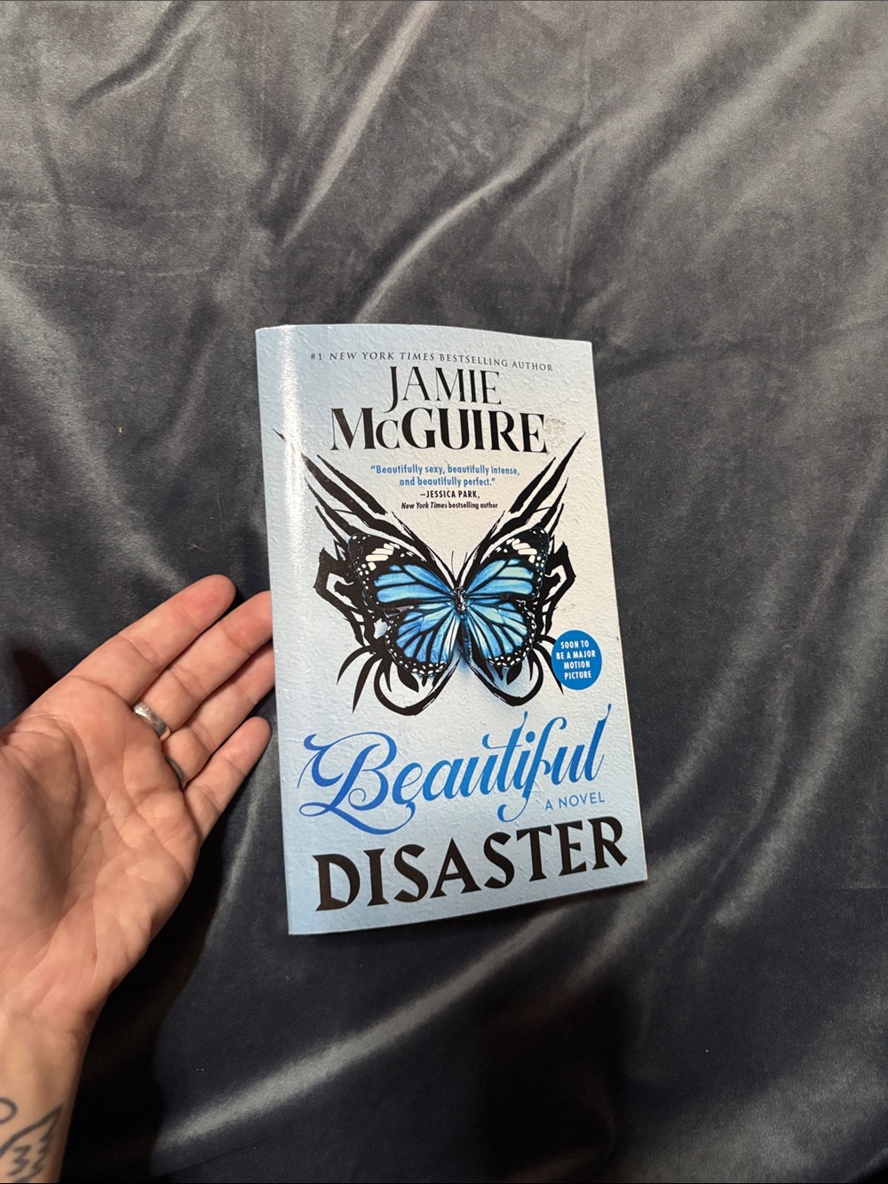 Beautiful Disaster - Light Blue Paperback Novel